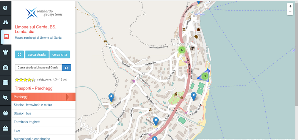 limone sul garda mappa parcheggi