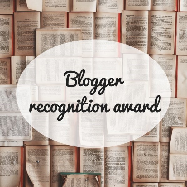Blogger recognition award!